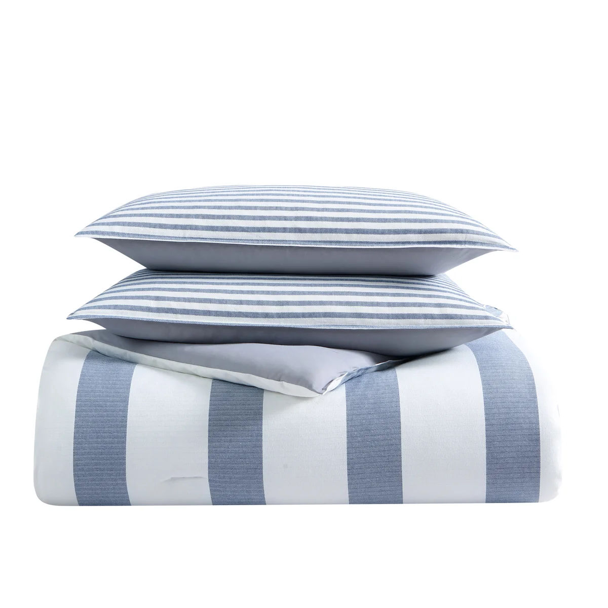 Nautica Fairwater Blue Cotton Reversible Comforter Set - Twin thumbnail 4